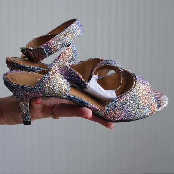 Gorgeous! Bejeweled J. Renee dancing sandals