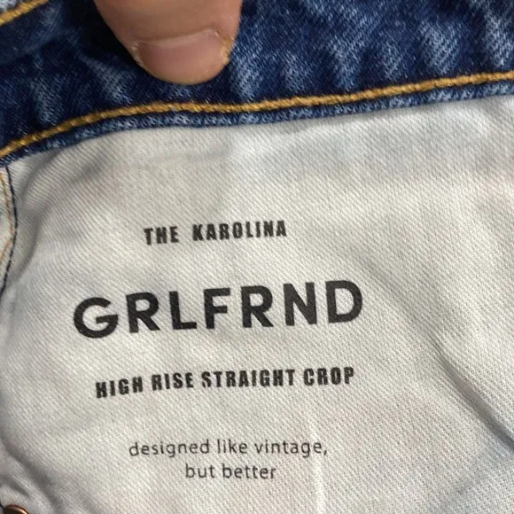 GRLFRND Karolina High Rise Straight Crop in Midtown