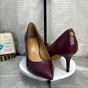 (H5) LAUREN RALPH LAURENLeather Heels, size 9 B