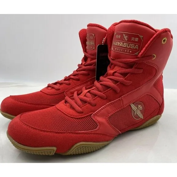Hayabusa Shoes Men Sz 9 Pro Boxing Shoe Red &amp; Gold