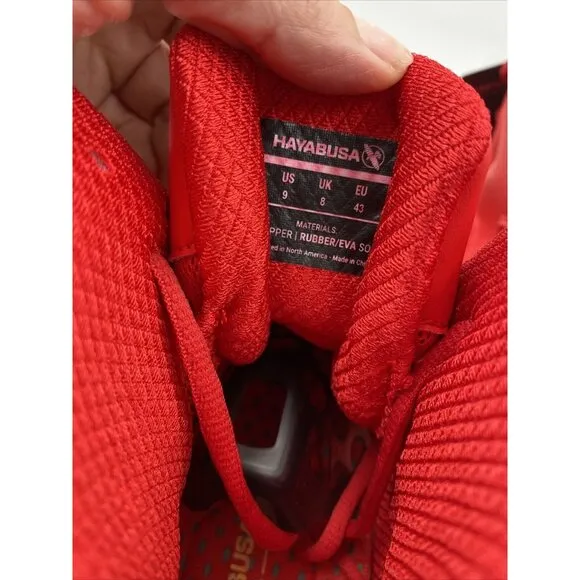 Hayabusa Shoes Men Sz 9 Pro Boxing Shoe Red &amp; Gold