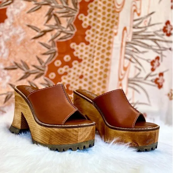 Hey Girl by Corkys Block Party Platforms in Camel