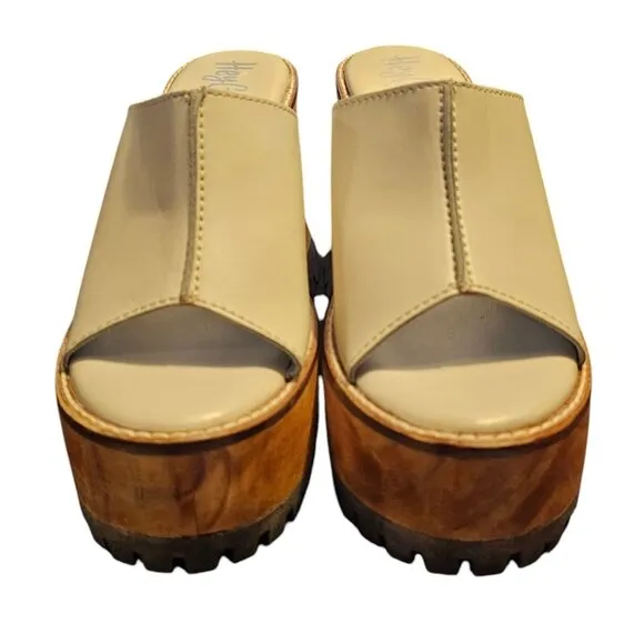 Hey Girl by Corky’s Bone Block Party Platform Open Toe Sandals BOHO US 9