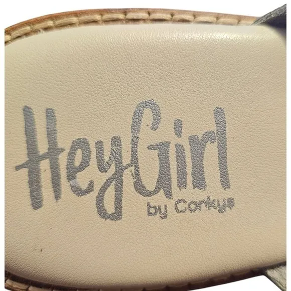 Hey Girl by Corky’s Bone Block Party Platform Open Toe Sandals BOHO US 9