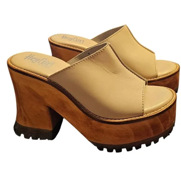 Hey Girl by Corky’s Bone Block Party Platform Open Toe Sandals BOHO US 9