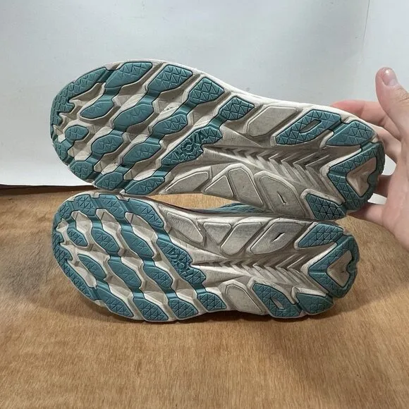Hoka One One Clifton 8 Women Size 9 Blue Running Shoes Sneakers