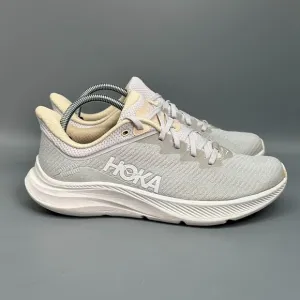 Hoka One One Solimar Women 9.5 B White Athletic Running Sneakers Lace-Up Low Top
