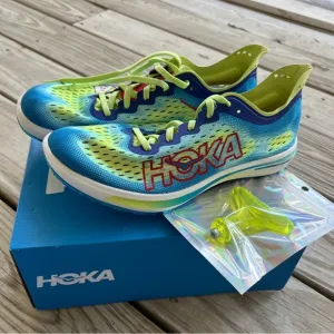 Hoka One One U Cielo FlyX Track Spike Shoes running pole vault NEW NIB 8.5 7