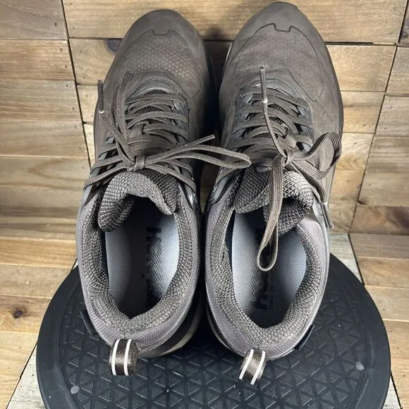 HOKA ONE ONE Challenger Mens Size 9 Low GTX Gore-Tex Brown Leather Hiking Shoes