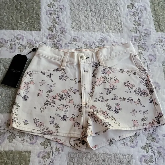 💙HP💙 Rag &amp; Bone Ellie CottonTwill Floral Hi-Rise Shorts