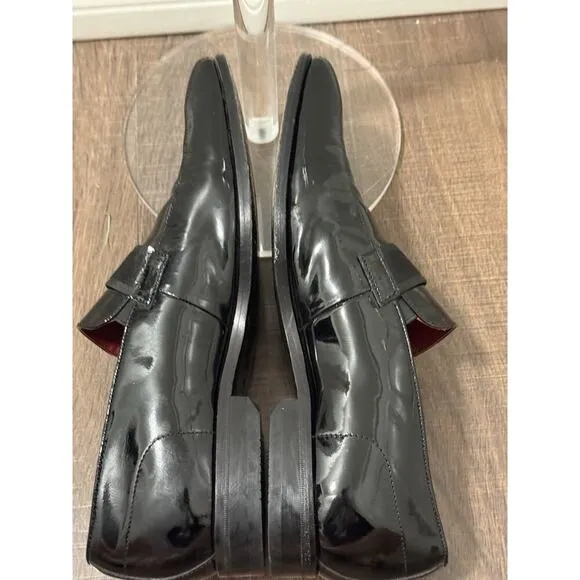 Hugo Boss Mellion Black Patent Leather Tuxedo Shoes Mens US 9.5 Formal