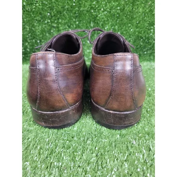 HUGO BOSS Selection Brown Leather Cap‎ Toe Dress Shoes Mens Size US 10 Italy