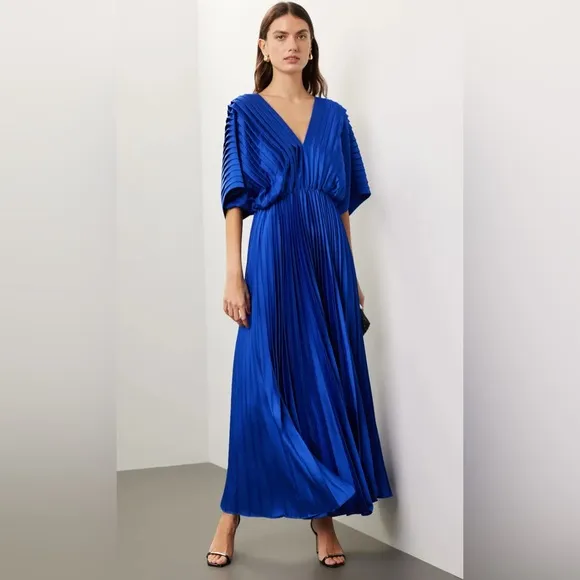 Hutch Colbalt pleated Dress size Small