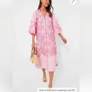 HYACINTH HOUSE Pink Embroidery Arem Caftan