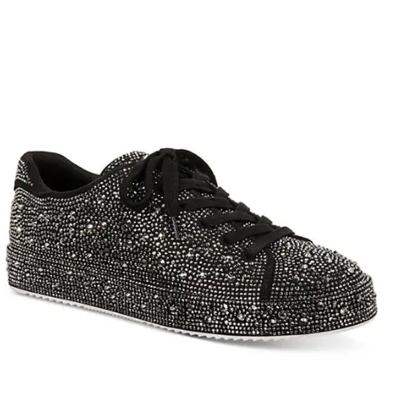 I.N.C. International Concepts Lola Rhinestone Sneakers Black New Size 9.5
