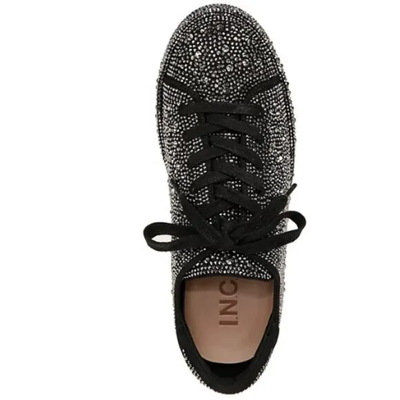 I.N.C. International Concepts Lola Rhinestone Sneakers Black New Size 9.5