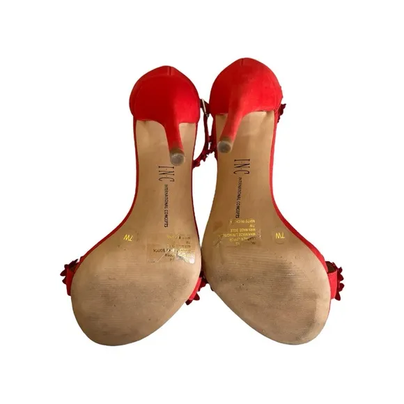 INC International Concepts Women's Rosiee T-Strap Embellished Evening Sandals