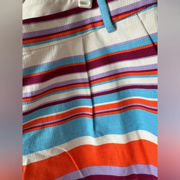 J. Crew NWT Women’s 100% Cotton Striped Dress‎ Shorts Size 14