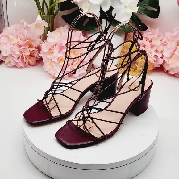 J.Crew Odette Knotted Sandals In Leather Size 8