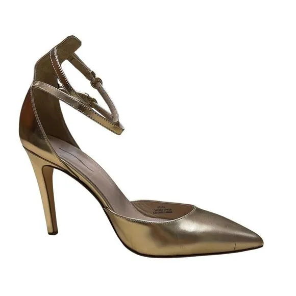 🌟 J.Crew Gold Pumps with Straps