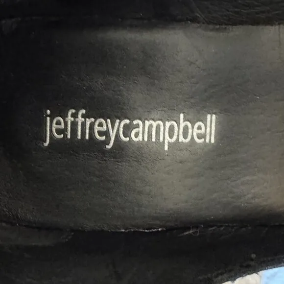 Jeffery Campbell Corgi Black Double Strap Platform Block Heel Mary Jane Size 8
