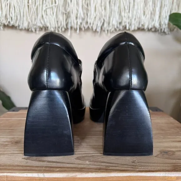 Jeffery Campbell Corgi Black Double Strap Platform Block Heel Mary Jane Size 8