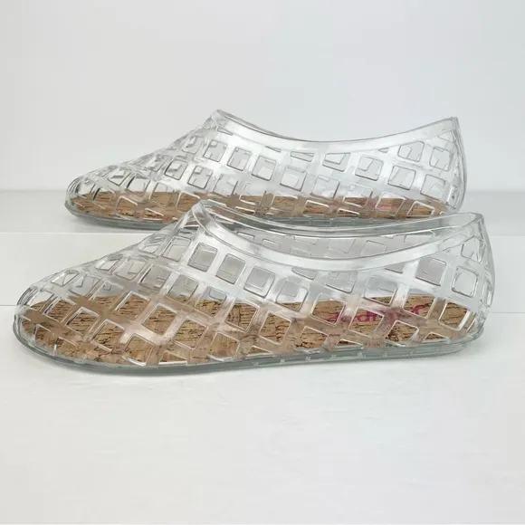 Jellypop Jelly Cork Shoes Netted Summer Flats Viral Y2k