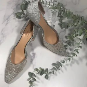 JEWEL BADGLEY MISCHKA--Avalon Glitter d'Orsay Pumps, Size 7.5M