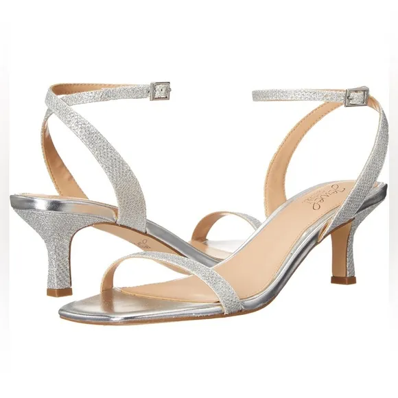 JEWEL BADGLEY MISCHKA Sandal sz 9 Women's Charisma Kitten Heel Evening Sandals