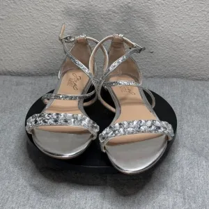 Jewel Badgley Mischka Tessy Satin Evening Sandal Size 6