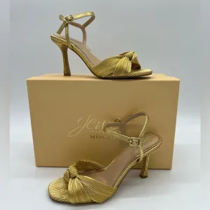 JEWEL BADGLEY MISCHKA Women's Hydee Knot Stiletto Evening Sandals Size 6.5