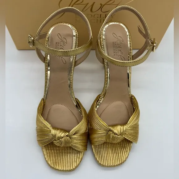 JEWEL BADGLEY MISCHKA Women's Hydee Knot Stiletto Evening Sandals Size 6.5