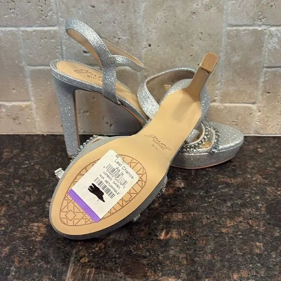 Jewel Badgley Mischka Women's Gallant Platform Evening Sandals Size 8.5 NEW $150