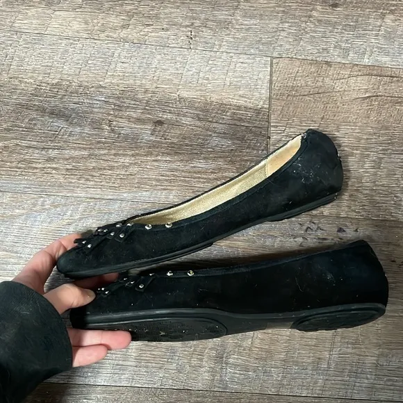 Jimmy Choo studded fringe leather ballet flats