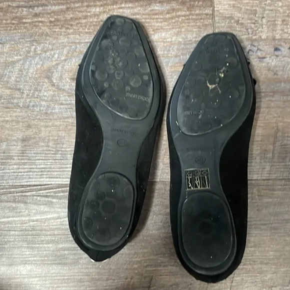 Jimmy Choo studded fringe leather ballet flats