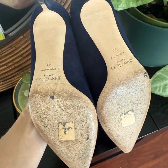 Jimmy Choo Women's Navy Suede Pumps