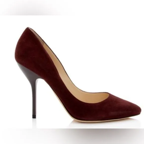 Jimmy Choo Burgundy Mitchel Suede pump size 37