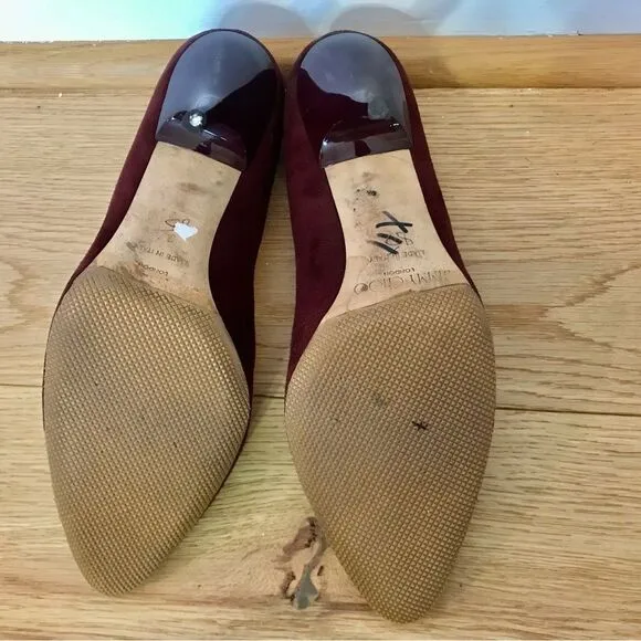 Jimmy Choo Burgundy Mitchel Suede pump size 37