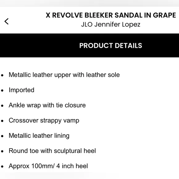 JLO x REVOLVE NWT BLEEKER LACE UP SANDALS NWT AND BOX SIZE 8.5