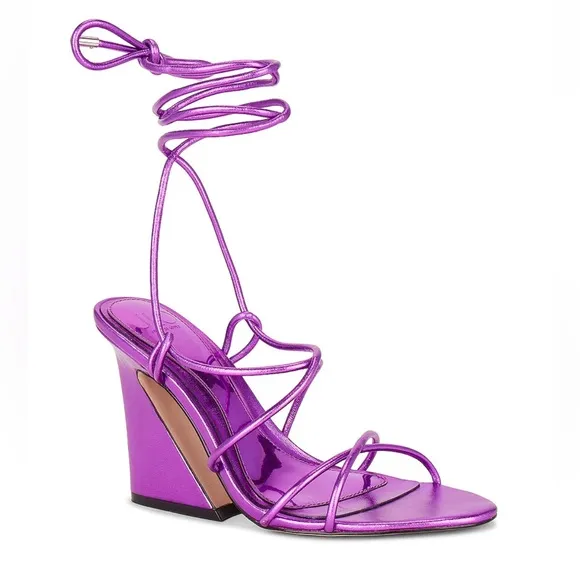 JLO x REVOLVE NWT BLEEKER LACE UP SANDALS NWT AND BOX SIZE 8.5