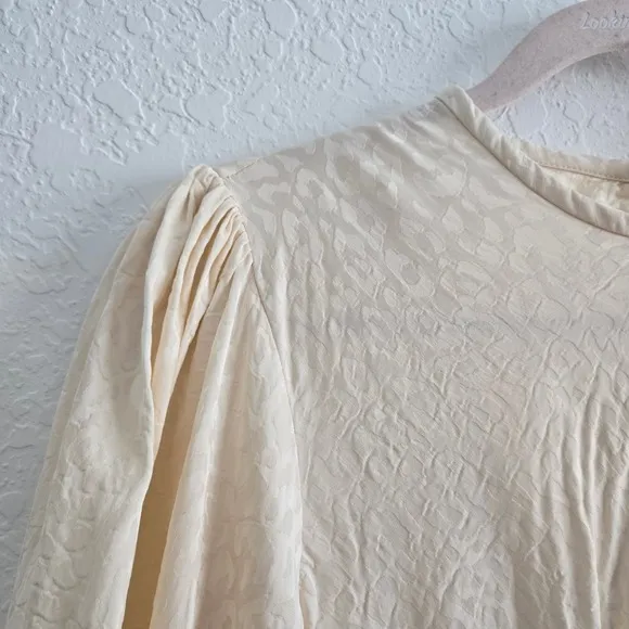 Johanna Ortiz Love Me Do Mini Blouson Dress Long Sleeve Twist Front Size 8