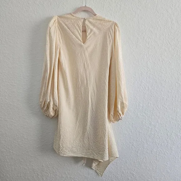 Johanna Ortiz Love Me Do Mini Blouson Dress Long Sleeve Twist Front Size 8