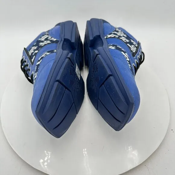 John Fluevog Future Angel Brandon Men Size 7 Black Blue Contrast Lace Up Shoes