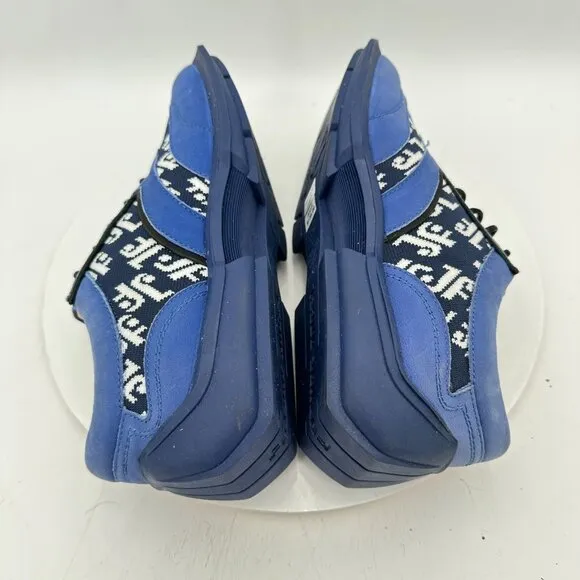 John Fluevog Future Angel Brandon Men Size 7 Black Blue Contrast Lace Up Shoes