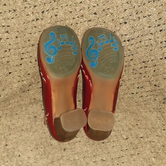 JOHN FLUEVOG-Operetta-Malibran-Mary Janes-Red Wine Patent Leather-Sz 8.5-EX