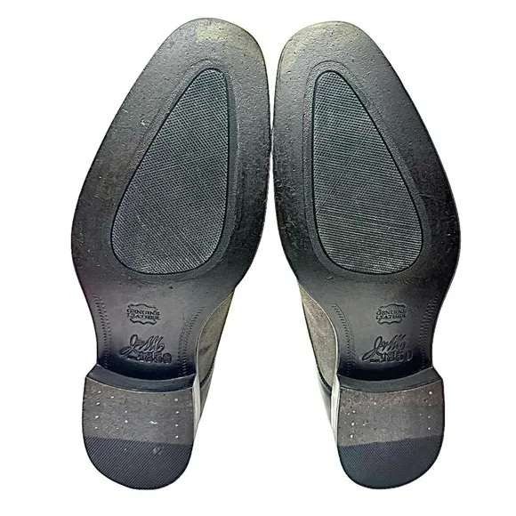 Johnston &amp; Murphy 27-1809 Mens Grey Suede /Black Leather Size 11 Medium EUC