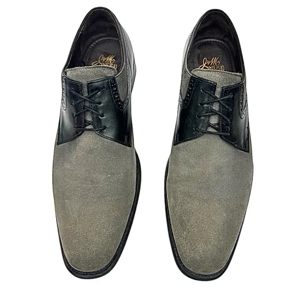 Johnston &amp; Murphy 27-1809 Mens Grey Suede /Black Leather Size 11 Medium EUC