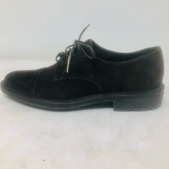 Johnston &amp; Murphy Brown Suede Oxford Shoes Made in Italy