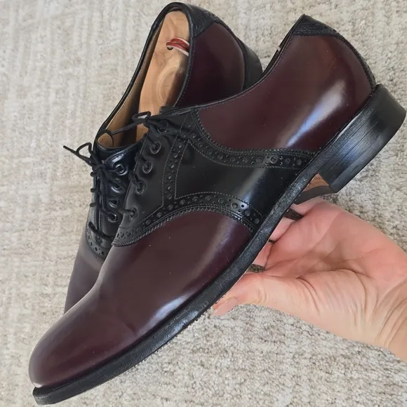 Johnston &amp; Murphy | Burgundy and Black Oxford Shoes