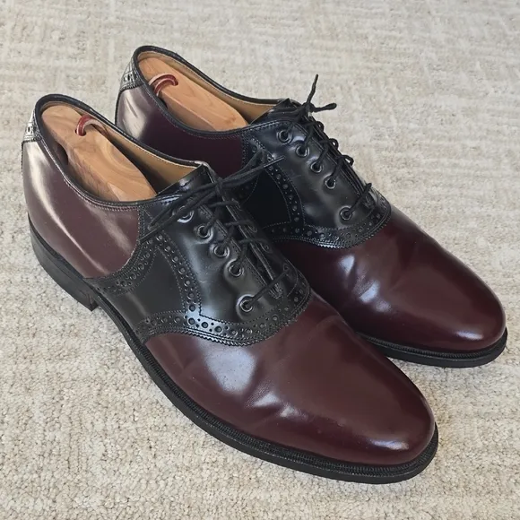 Johnston &amp; Murphy | Burgundy and Black Oxford Shoes